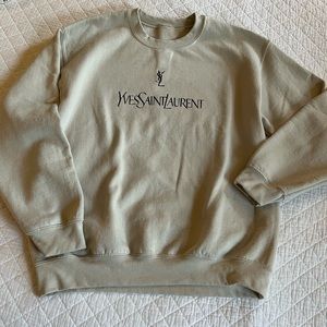 YSL (not authentic) screen print crew neck